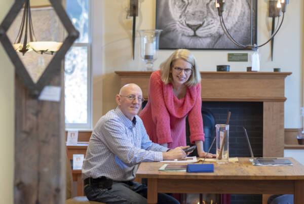 Peggy and Ken Farabaugh work to help the local Vermont woodworking community