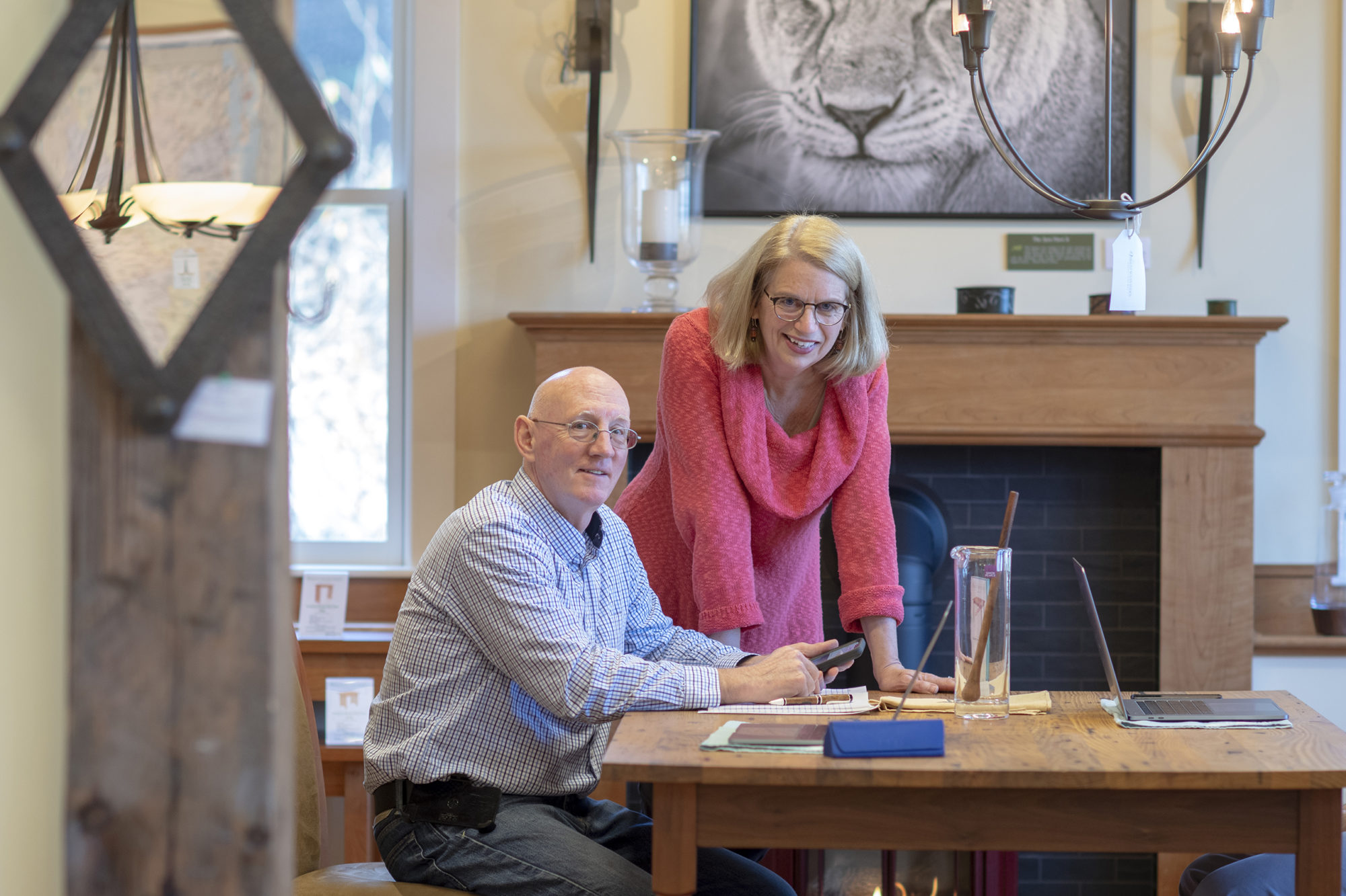 Peggy and Ken Farabaugh work to help the local Vermont woodworking community