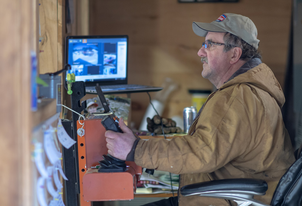 Marc Fontaine of Fontaine Sawmill in East Montpelier is skilled at sawing larger and longer logs that are needed for timber framing.