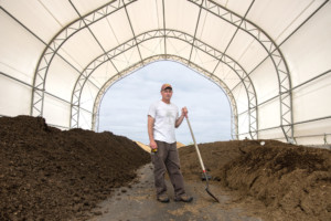 Brian Jerose, president and co-founder of Agrilab Technologies, built one of the first compost aeration and heat recovery systems in the U.S.