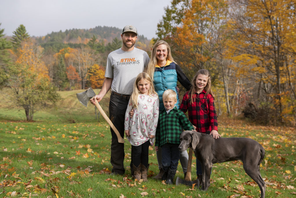Calvin Willard and his family in Barnet, Vermont