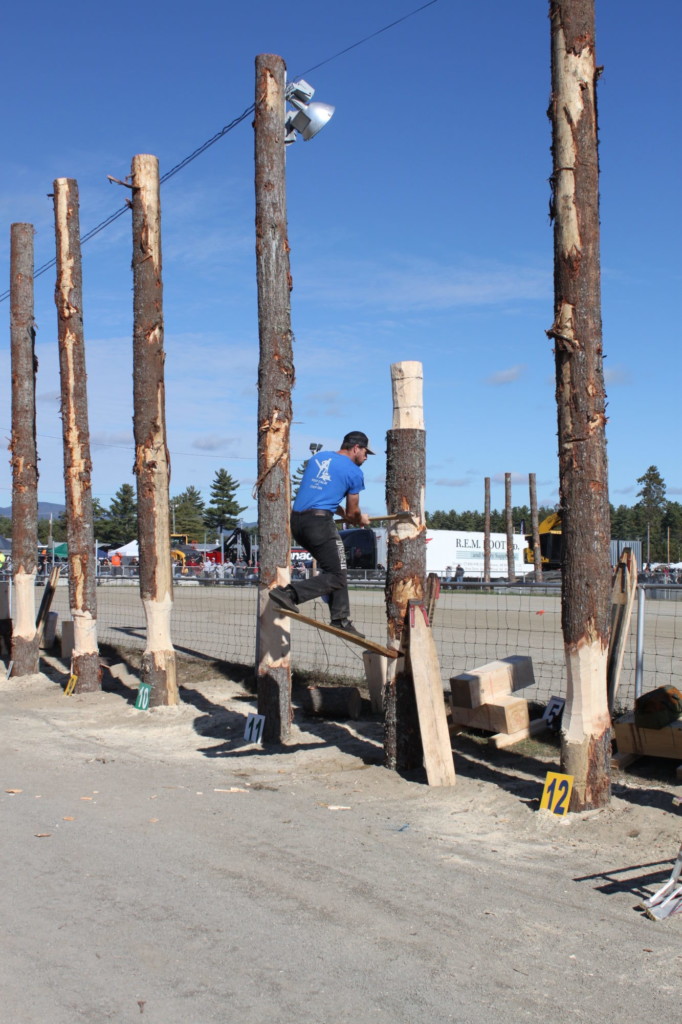 Calvin Willard competes in Springboard at the Fryeburg Fair