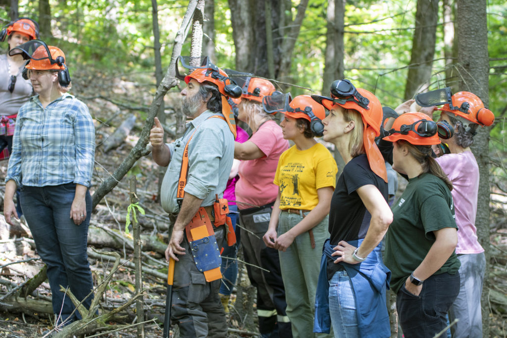 Vermont Womens Game of Logging Group Photo in Merck Forest