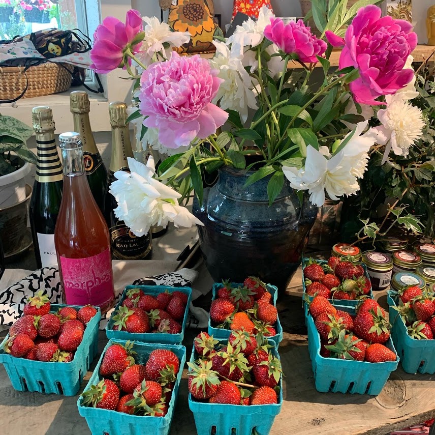 Local Vermont Strawberries at The Roots Farm Market in Middlesex, Vermont.