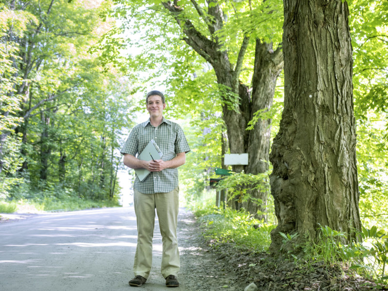 Calais Tree Warden Neal Maker says planning and thinking about the long-term impact of the town’s trees is the most important part of the job. Photo courtesy of Erica Houskeeper.