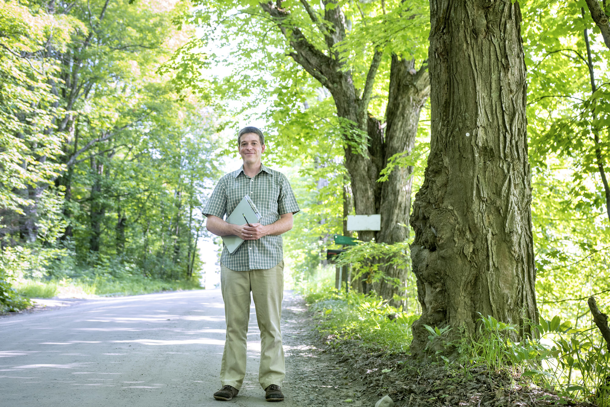 Calais Tree Warden Neal Maker says planning and thinking about the long-term impact of the town’s trees is the most important part of the job. Photo courtesy of Erica Houskeeper.