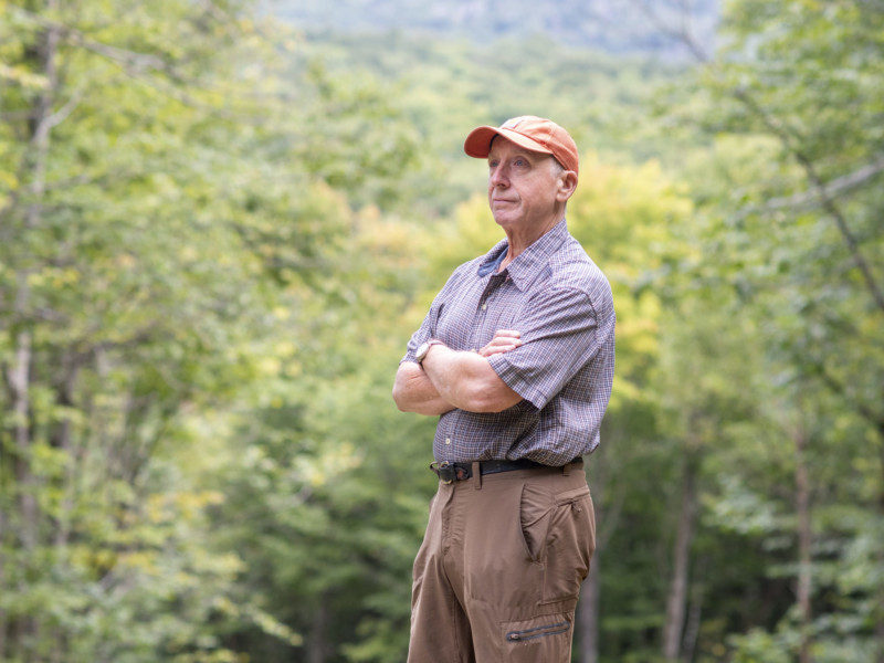Tim Morton, stewardship forester for Windsor and Windham counties, estimates the area saw a fivefold increase in recreational use during the pandemic. Photo by Erica Houskeeper.