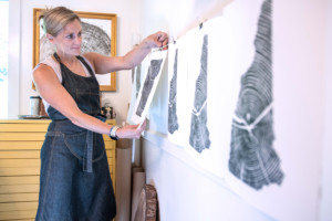 Katie Babic Transfers Tree Ring Ink to Paper