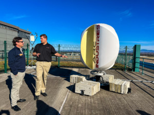 Robert Monteith, ARC Industries CEO and Founder, discusses the Orb wind turbine with Geoff Robertson, DeltaClimeVT managing director at the Vermont Sustainable Jobs Fund.