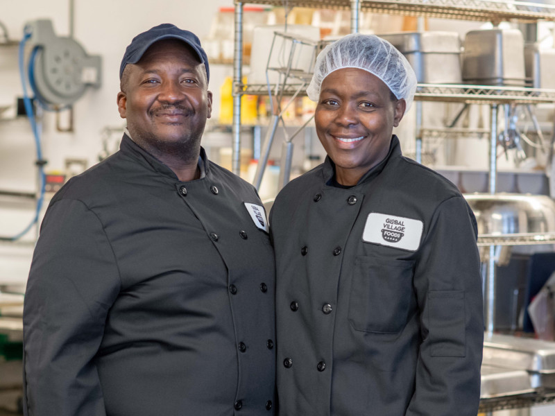 Damaris Hall says the vision for the company has not changed. “I have always wanted to build community through healthy, ethnic African foods made with local ingredients, and take care of our employees,” she said. Photo by Erica Houskeeper.