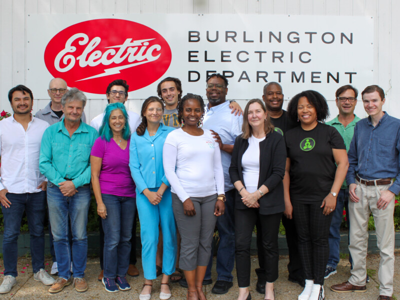 The DeltaClimeVT Energy 2023 cohort of entrepreneurs from eight start-up companies from around the U.S. and Canada took part in the Vermont-based business accelerator program. Photo courtesy of Vermont Sustainable Jobs Fund.