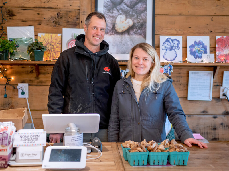 Karin Bellemare and her husband, Jon Wagner, moved to Vermont in 2013 and started Bear Roots Farm in Barre. They opened The Roots Farm Market in 2019. Photo by Erica Houskeeper.