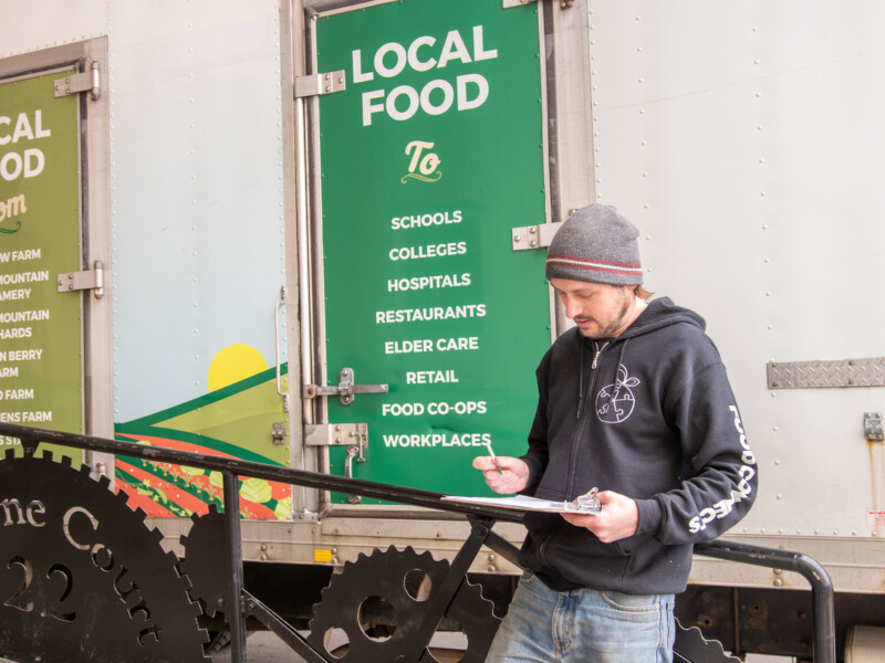 Nathanael Matthiesen oversees the safe operation and maintenance of the Food Hub’s growing fleet of vehicles. Photo by Erica Houskeeper.