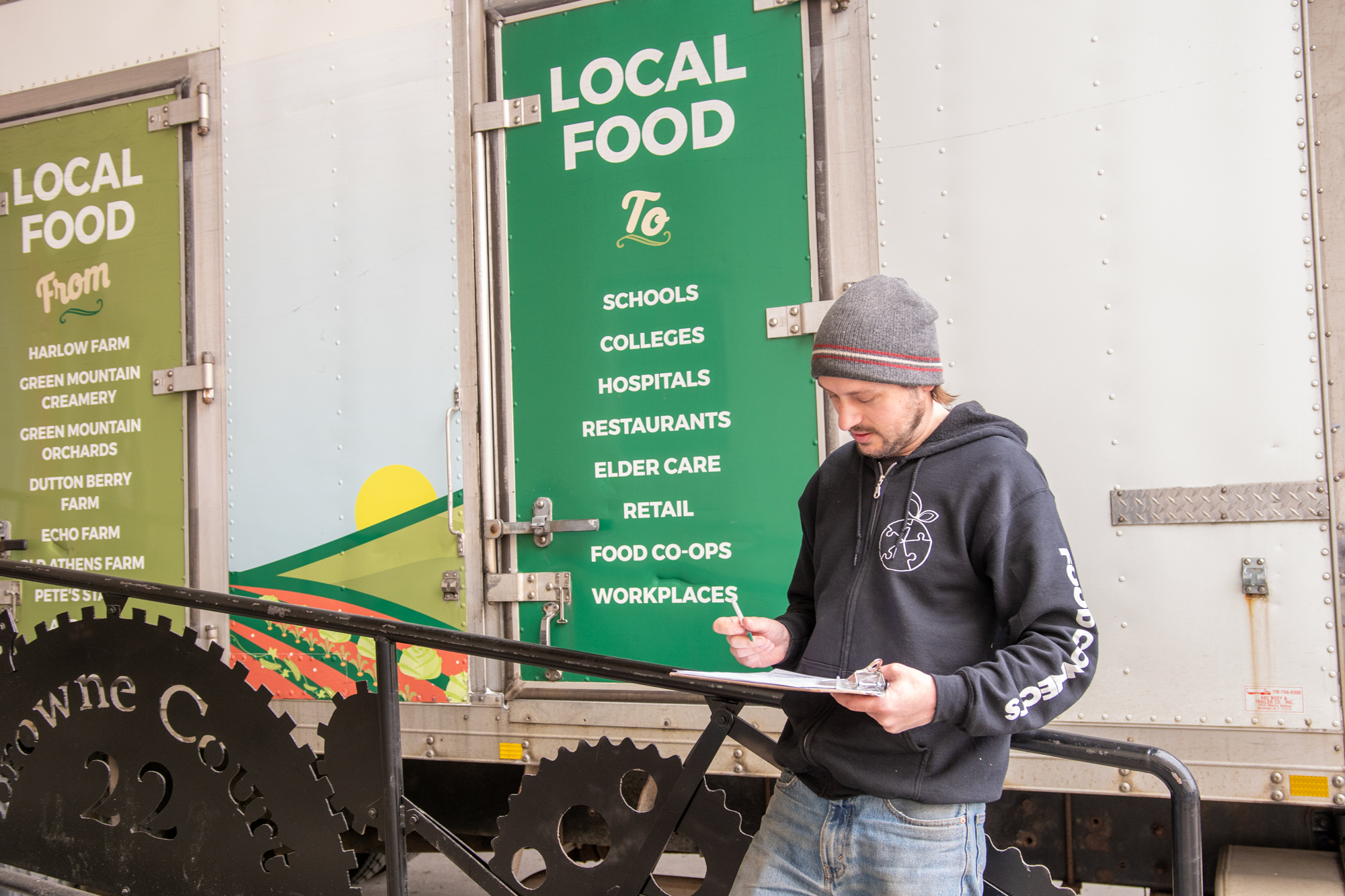 Nathanael Matthiesen oversees the safe operation and maintenance of the Food Hub’s growing fleet of vehicles. Photo by Erica Houskeeper.