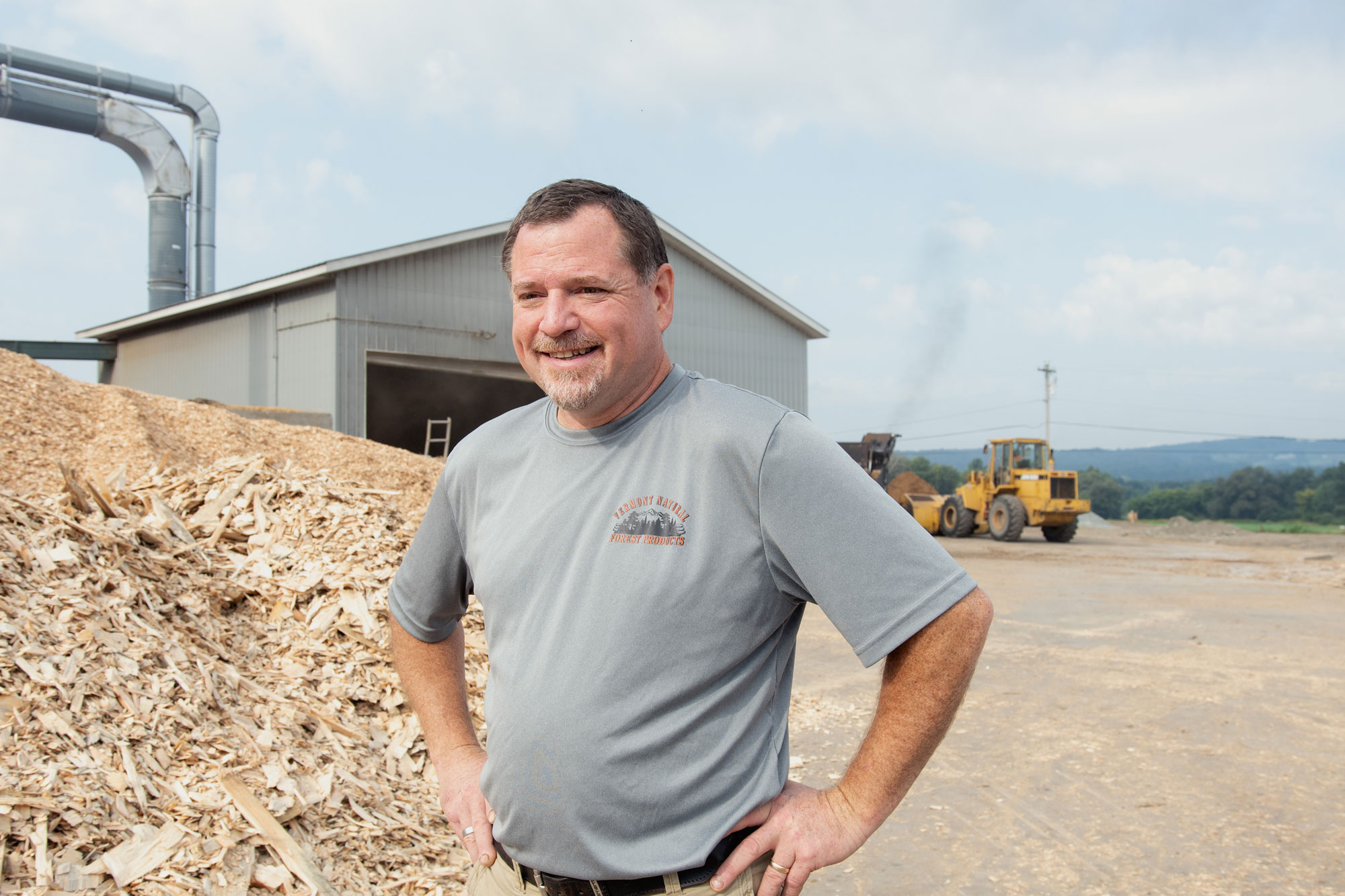 After 15 years working with multinational corporations around the world to find greater efficiency in infrastructure, computerization, and administration, Phil Gervais returned home to help his son, Josh, and business partner, Matt Gregoire, open Vermont Natural Forest Products. Photo by Erica Houskeeper.