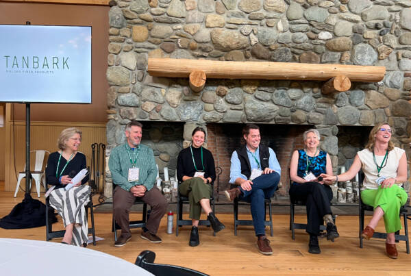 Vermont Forest Industry Summit Keynote Panel with Tanbark. Photo by Kelly Nottermann.