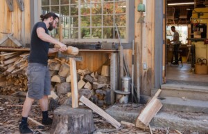 George Sawyer adheres to traditional techniques and uses hand tools to build Windsor chairs renowned for their exceptional strength and delicacy. Photo by Erica Houskeeper.