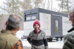 RJ Adler, director of growth at Wheelpad, meets with the company’s staff. This year, the company is on track to manufacture 20 PADs. Photo by Erica Houskeeper.
