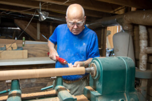 Rockledge Farm Woodworks is family-owned and operated, producing from native Vermont hardwoods and burls a wide range of handmade wood products. The company purchases wood from local lumber mills and estimates that 75 percent of the wood they use comes from the Northern Forest, primarily Vermont, New Hampshire, and Maine. Photo by Erica Houskeeper.