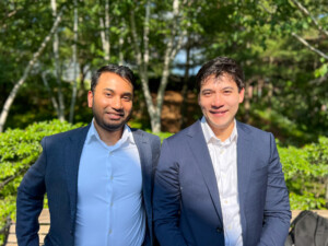 Syeed Siddique and Hong Durandal of RioNadi were announced as the peer-selected winners of DeltaClimeVT Energy 2025, and they were awarded a pilot project with Burlington Electric Department. Photo by Kelly Nottermann.